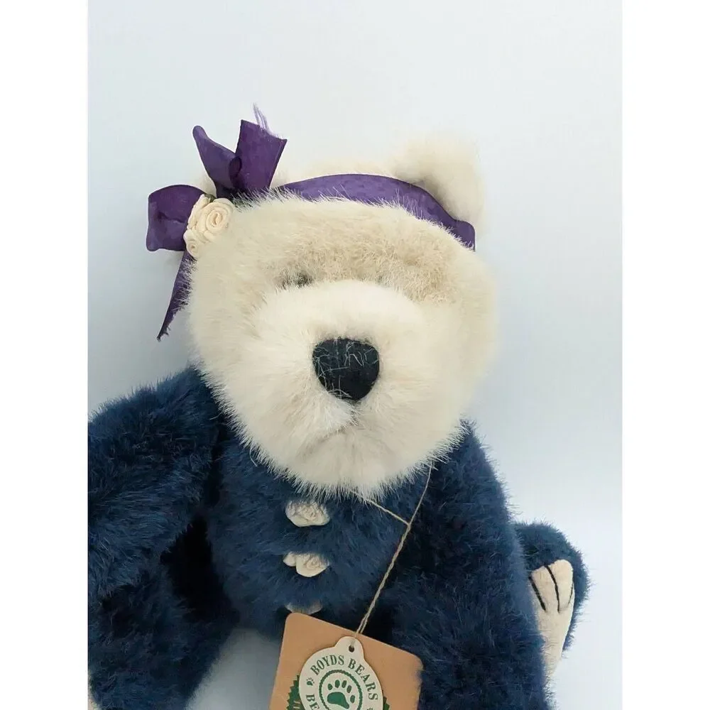 Boyds Bears Guinella Blue and Ivory Bear Plush 12